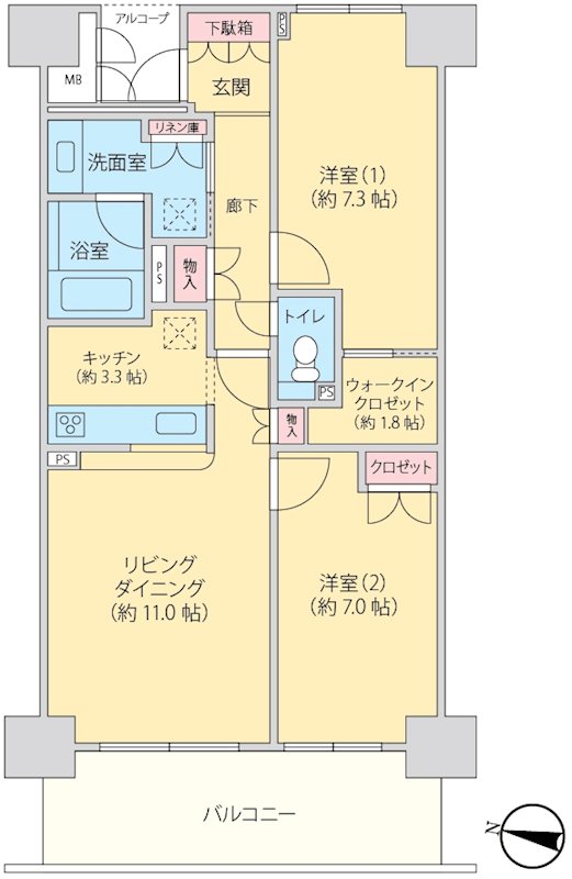プレシオ・南ユーカリが丘  間取り