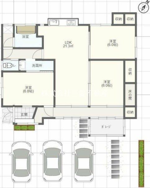 加美町貸家 間取り
