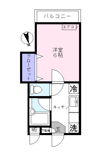 アウルネストB   211号室 間取り