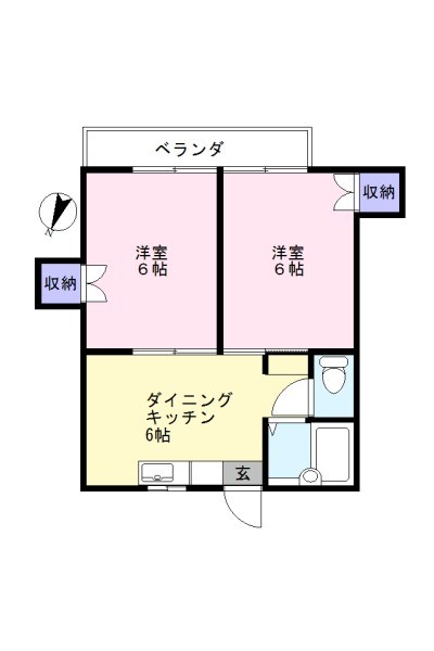 ヒルサイドメゾンA棟  102号室 間取り