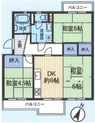 霧が丘グリーンタウン　14号棟 間取り