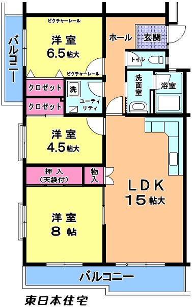 内野東団地11号棟 間取り
