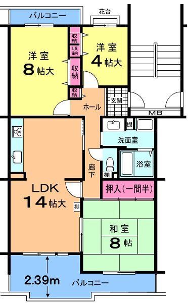 サードスクエア小倉台10号棟 間取り