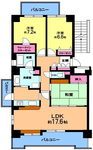オーベル牧の原1号棟 間取り