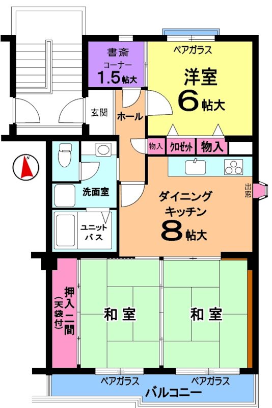 内野南第２団地２２号棟 間取り