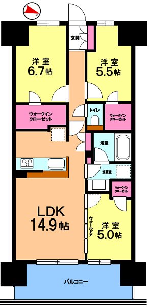 ブランズシティ千葉ニュータウン中央 間取り