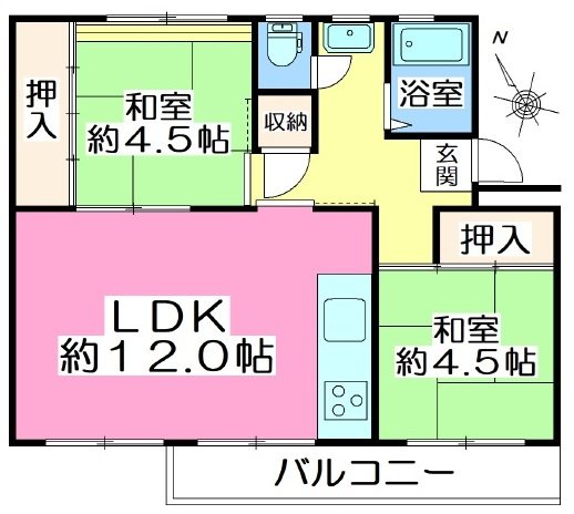 滝山団地　6-3-5号棟 間取り