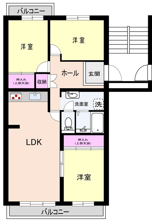 すすき野第二団地　5-12号棟 間取り