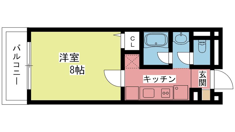グランコスモ鴨川 305号室 間取り