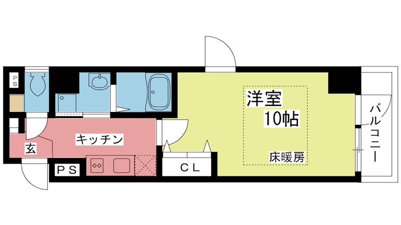 グリーンヒル宝池 307号室 間取り