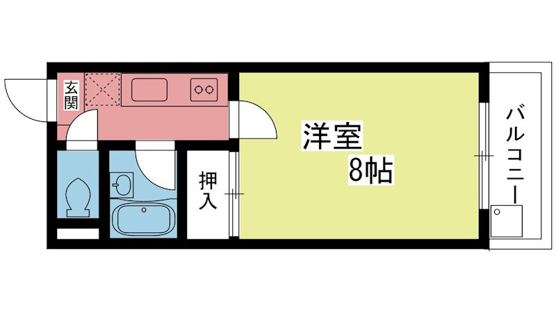 コスモハイツ河原町 502号室 間取り
