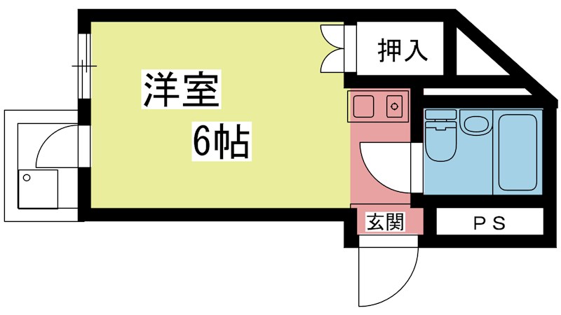 コスモハイツ里ノ内 401号室 間取り