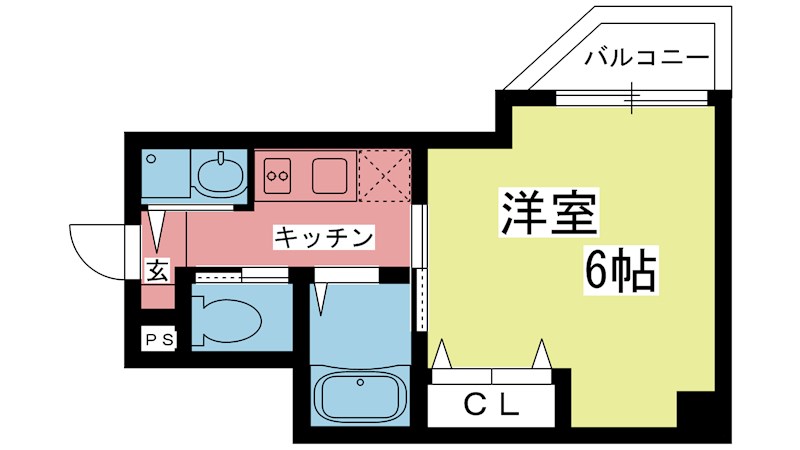 グリーンヒル上立売 205号室 間取り