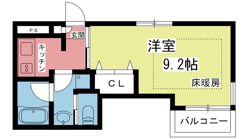 グランコスモ寺町 103号室 間取り