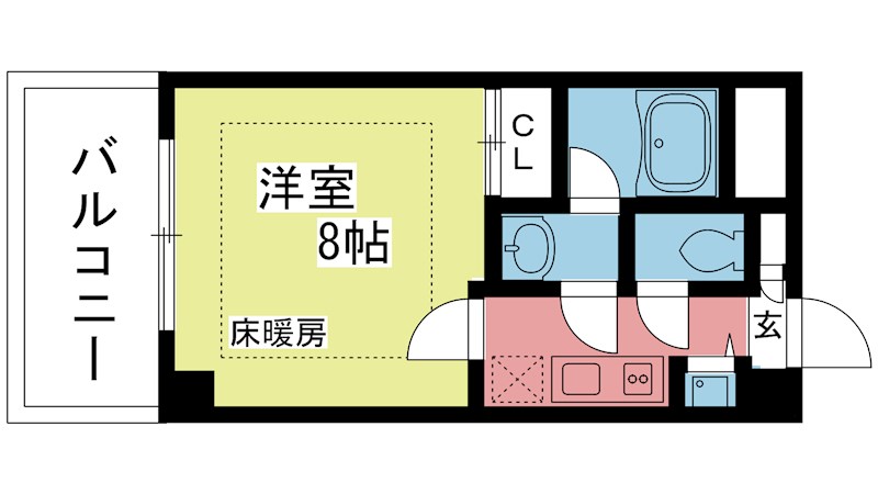 グランコスモ出町柳 203号室 間取り