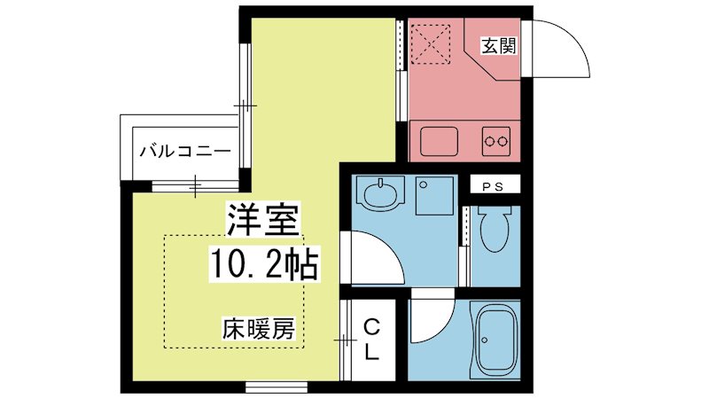 グランコスモ寺町 304号室 間取り