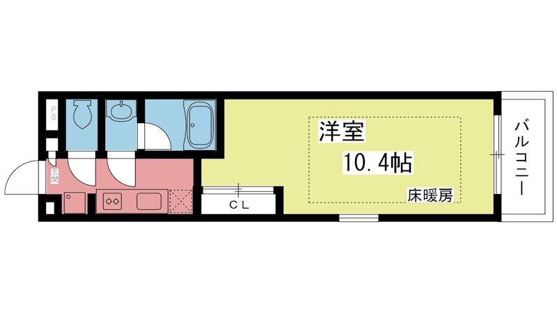 グランコスモ河原町 502号室 間取り