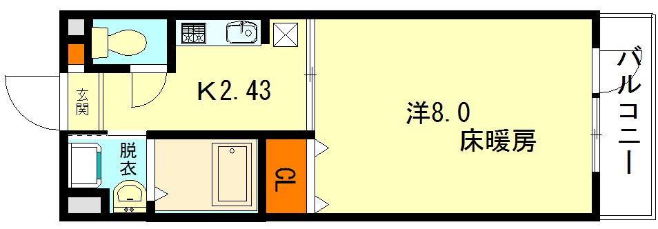 グリーンヒル小山 204号室 間取り
