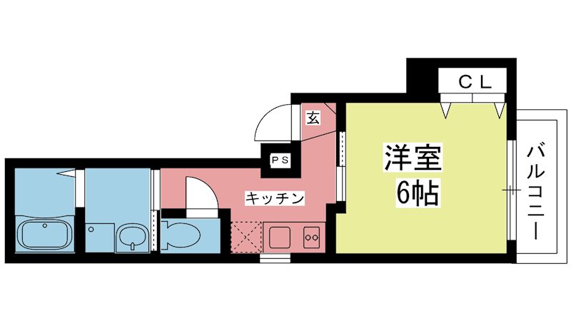 グリーンヒル上立売 206号室 間取り