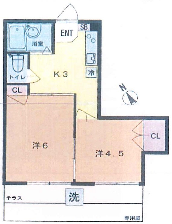 ベルコーポ 102号室 間取り