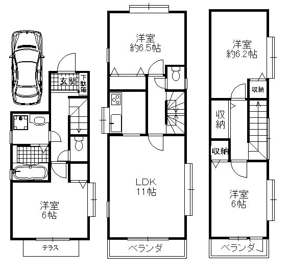 経堂5丁目戸建 間取り