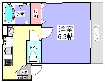 Yハウス 101号室 間取り
