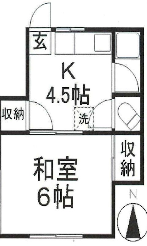 第2コーポ神宮 201号室 間取り