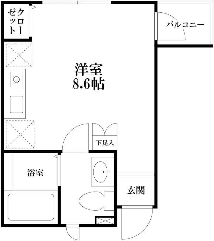 ステップ中野　 104号室 間取り