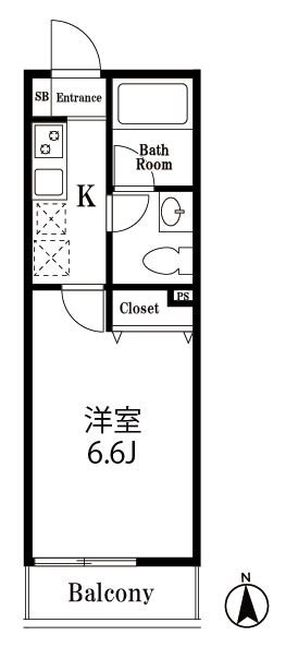 リフィル中野新橋  102号室 間取り