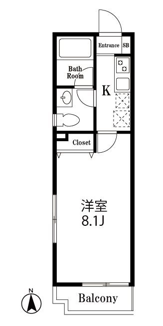 リフィル中野新橋  301号室 間取り