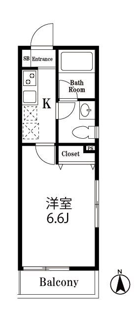 リフィル中野新橋  303号室 間取り
