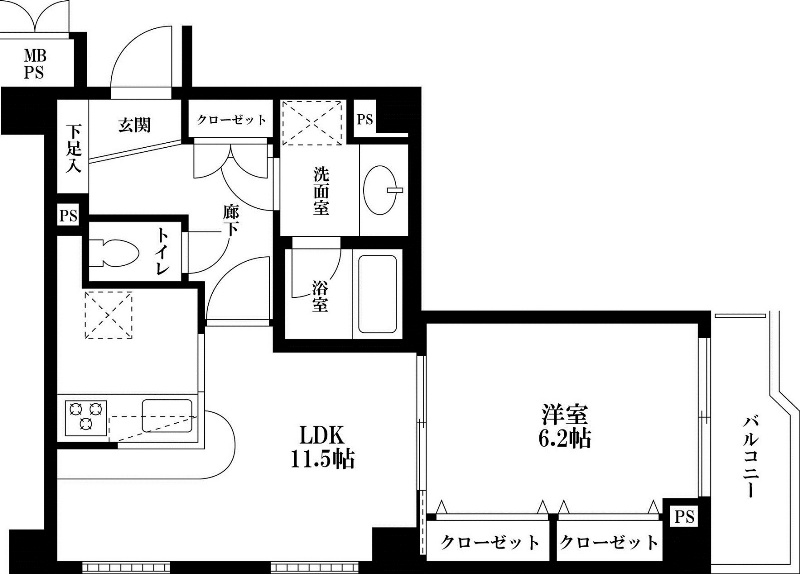 アルファホームズ中野中央 間取り図