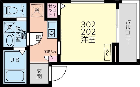 グランディア西大島  間取り図