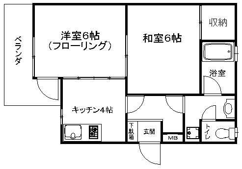 エランヴィタル新中野  B201号室 間取り