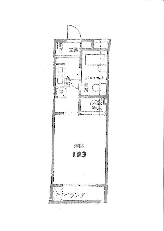 センチュリー東高円寺  103号室 間取り