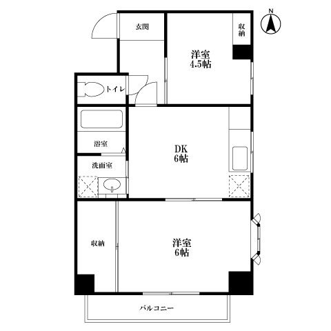 サンローゼ津田第一 401号室 間取り