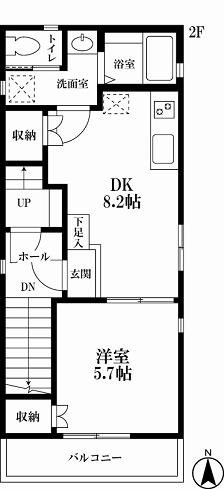 ハウス銀川 2F号室 間取り