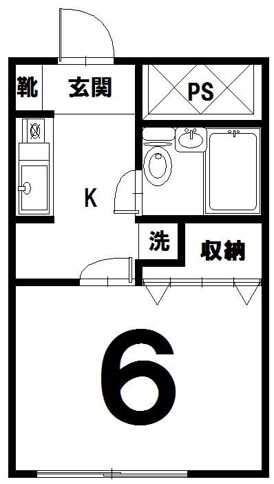 ハイツアルプス 102号室 間取り