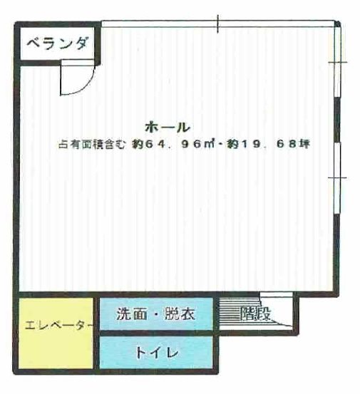 弥生ペガサスビル 5F号室 間取り