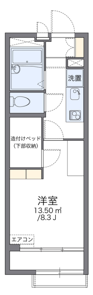 レオパレスＧＦ白鷺 204号室 間取り