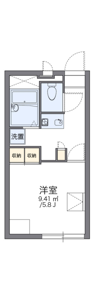 レオパレスソレイユＮＡＫＡＮＯ 間取り図