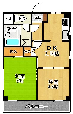 サンローゼ津田第一 504号室 間取り