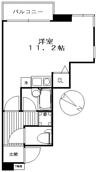 アザレア安藤 202号室 間取り