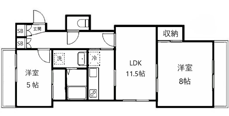 グランヴィル中野 201号室 間取り