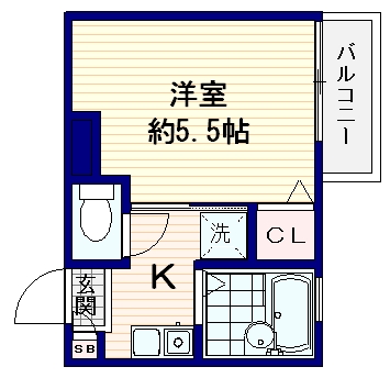 205号室 間取り