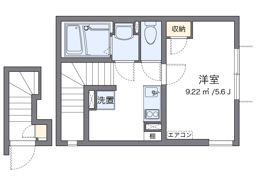 クレイノＴ　白鷺 203号室 間取り