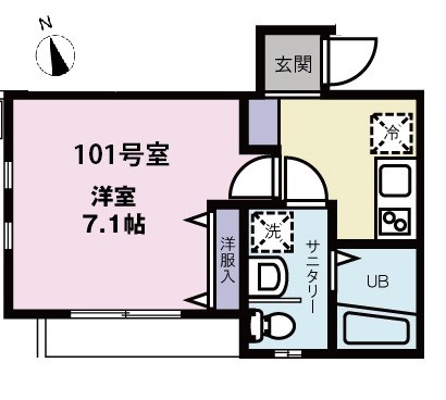 マローネ鷺宮 101号室 間取り