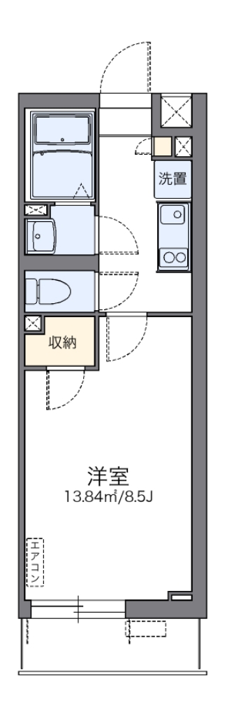 レオネクストｍｉｔｕｙｏｓｈｉ 502号室 間取り