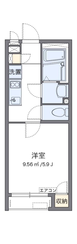 クレイノＯＬＩＶＥ 203号室 間取り