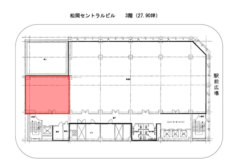 松岡セントラルビル 3Ｆ号室 間取り